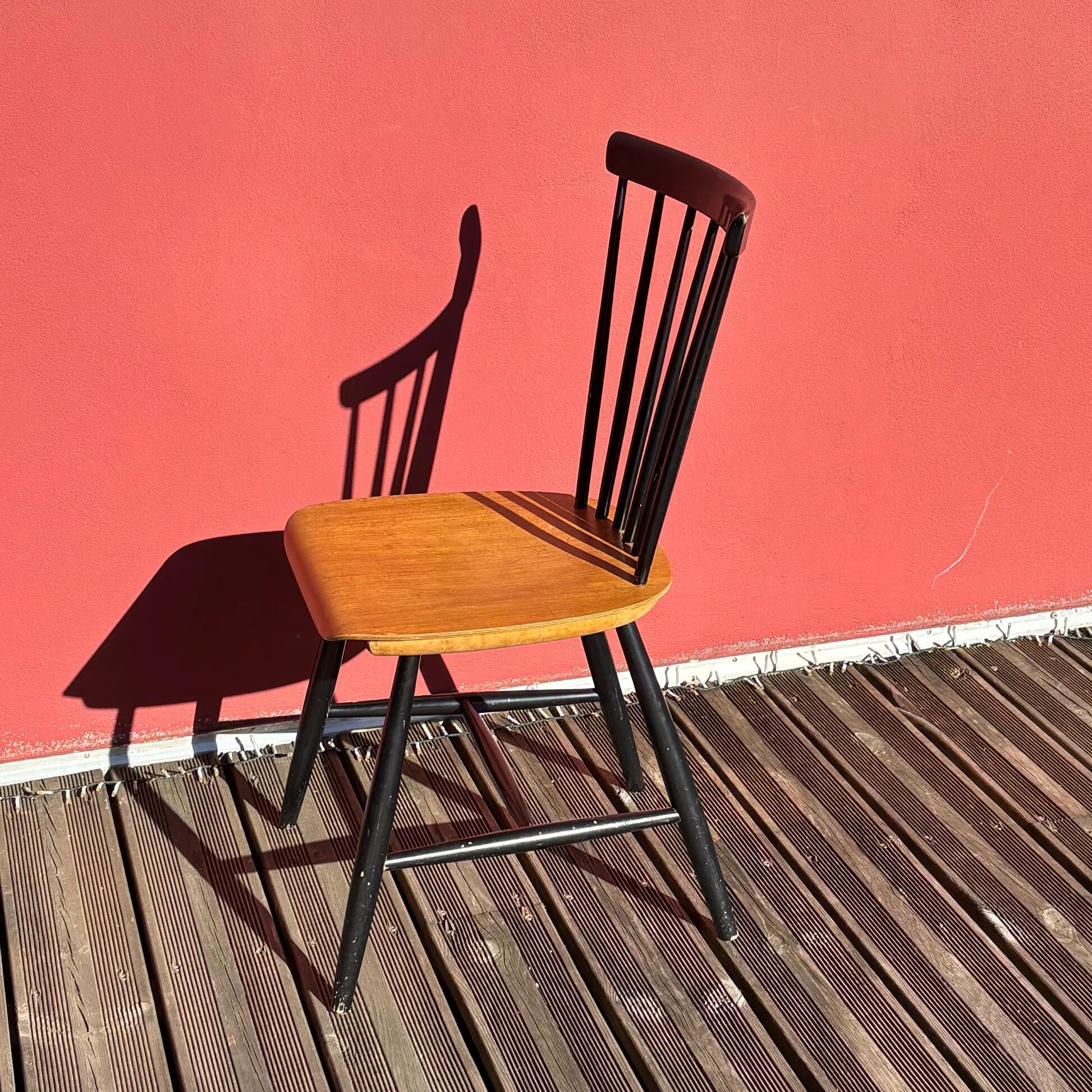 Set of 4 chairs by Sven-Erik Fryklund for Hagafors, Sweden, 1960s.