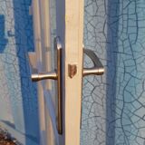 Lot of a double oak glass door