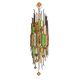 Wrought iron and colored glass wall light. 1960s.