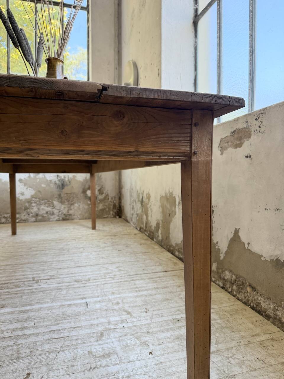 50s pine and oak farmhouse table 2.5m