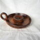 Hand candle holder in smoked sandstone - 70s