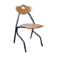 Design workshop chair in tubular steel, slate grey, 82 cm