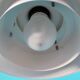 1970s pendant light in white lacquered metal. Denmark 1975