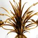 Beautiful huge 1970s gold-plated 5-arm tall metal chandelier by Hans Kögl