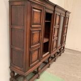 Renaissance style library in solid oak XX century