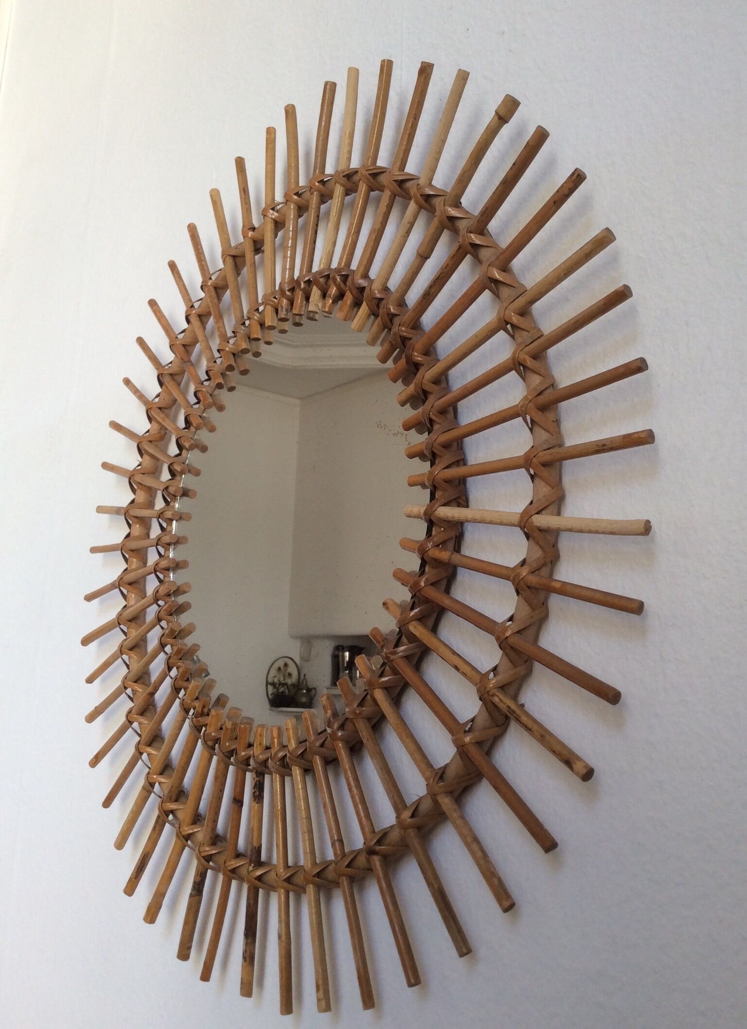 Mirror rattan sun 59cm