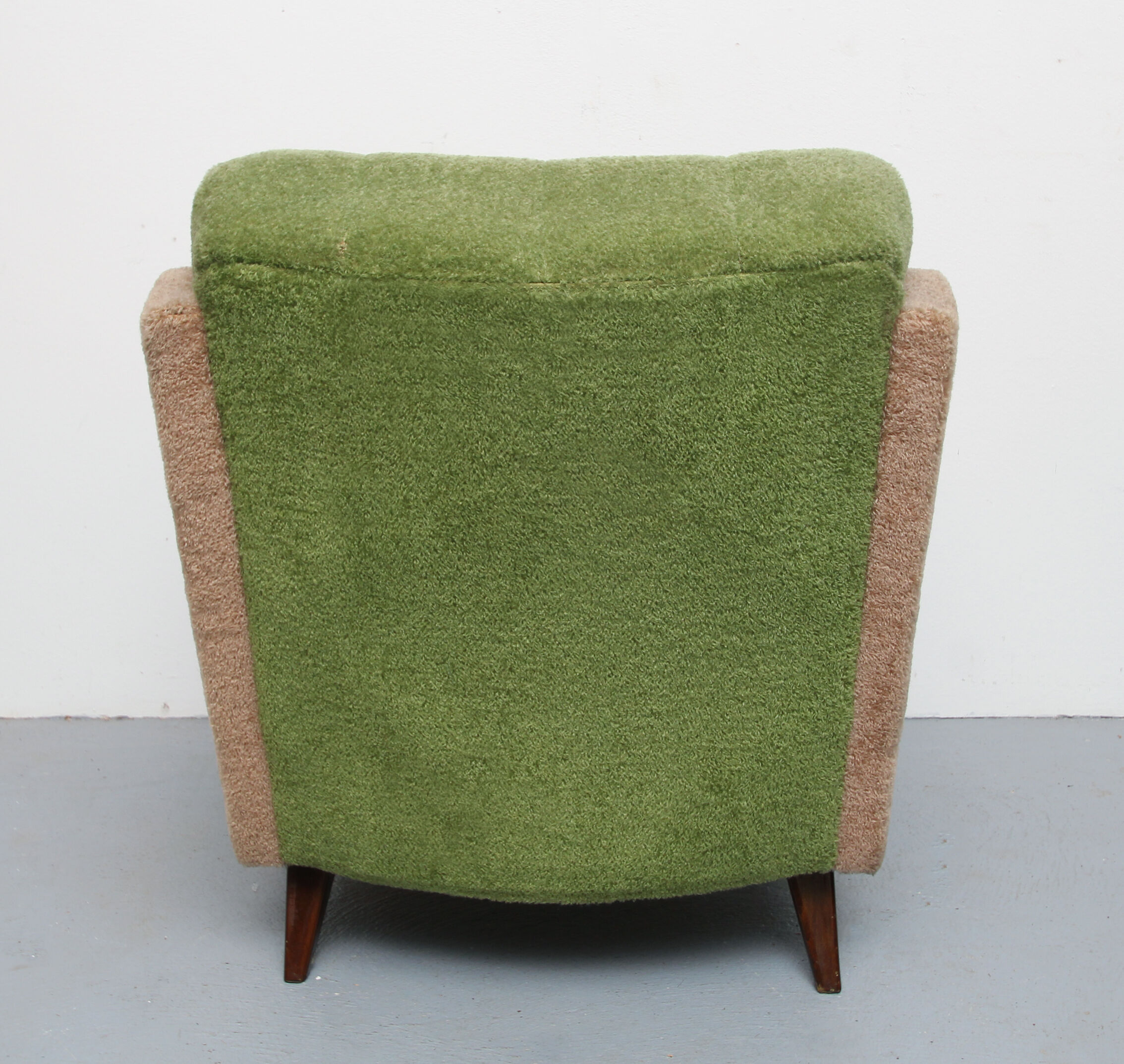 1950s chair in beige and green