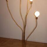Vintage model F415 floor lamp in gold metal, Saint Germain Lumière edition, 1970