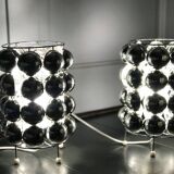 Set of 2 kare design lamps - bubble space age - chrome