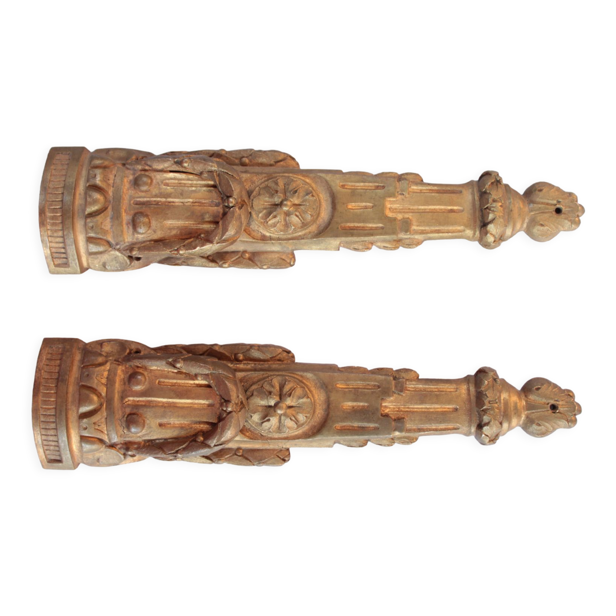 2 ornaments of bronze furniture bases