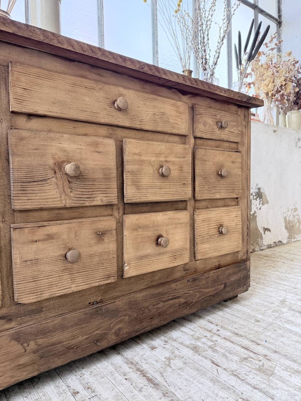 1950s workshop furniture in pine
