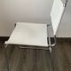 Chaise design cuir blanc