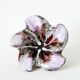 Purple lilac and brown star ceramic pocket tray / cup 1970