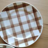 6 assiettes à dessert Moulin des Loups vintage  Ecossais