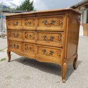 Commode arbalète de style Louis XV 3 tiroirs en noyer