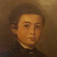 Children's portrait on canvas 19th