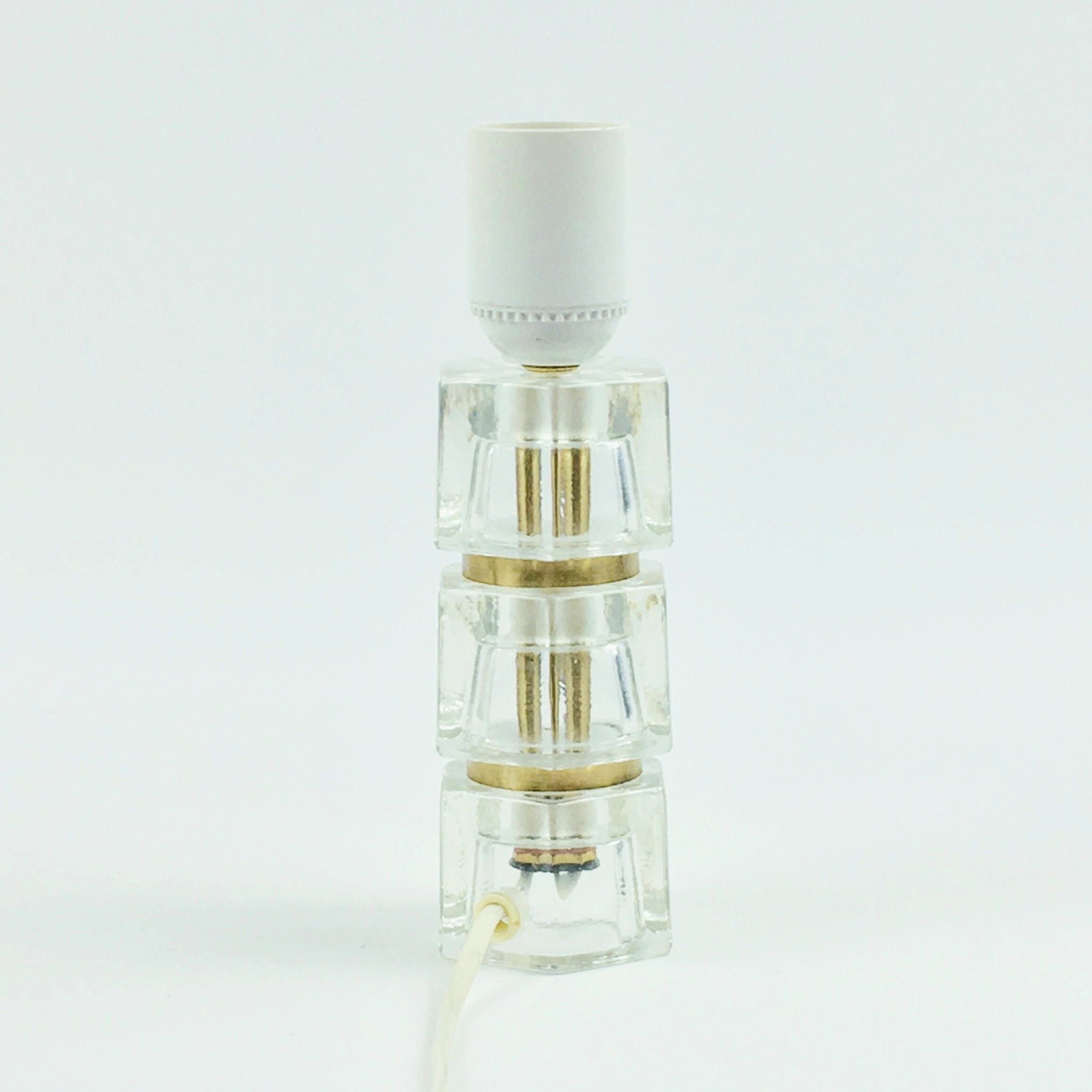 Scandinavian Mid Century Glass Bedside Table Lamp by C. Fagerlund, 1960s