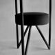 Black metal chairs "Miss Dorn" Philippe Starck , publisher Disform 1981