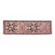 Vintage Turkish Oushak Handmade Wool Pink Brown Runner Rug 87x320