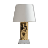 BRUTALIST BRONZE LAMP, DAVID MARSHALL, 1980s