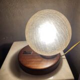 Globe lamp on teak base, 1950, 60, vintage