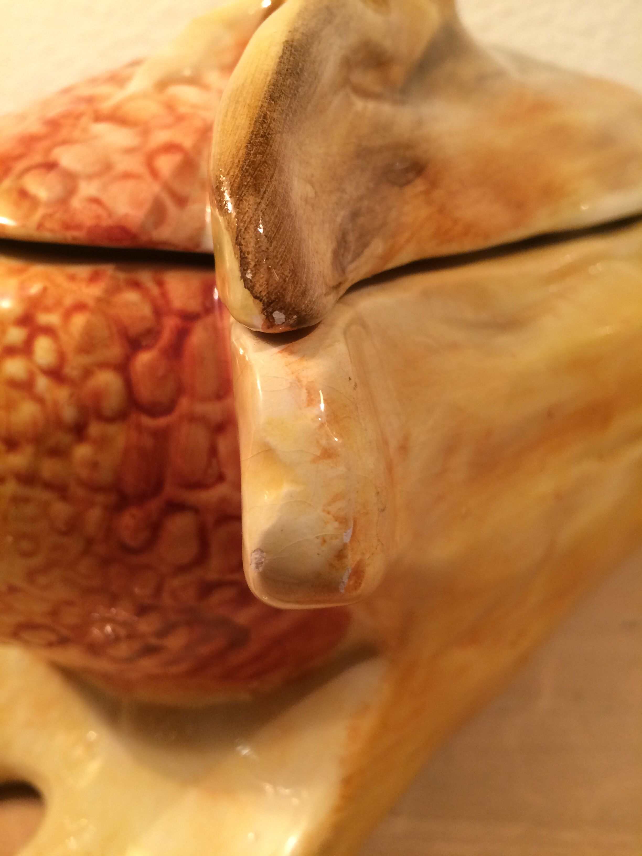 Soup cob of ceramic corn slurry vintage