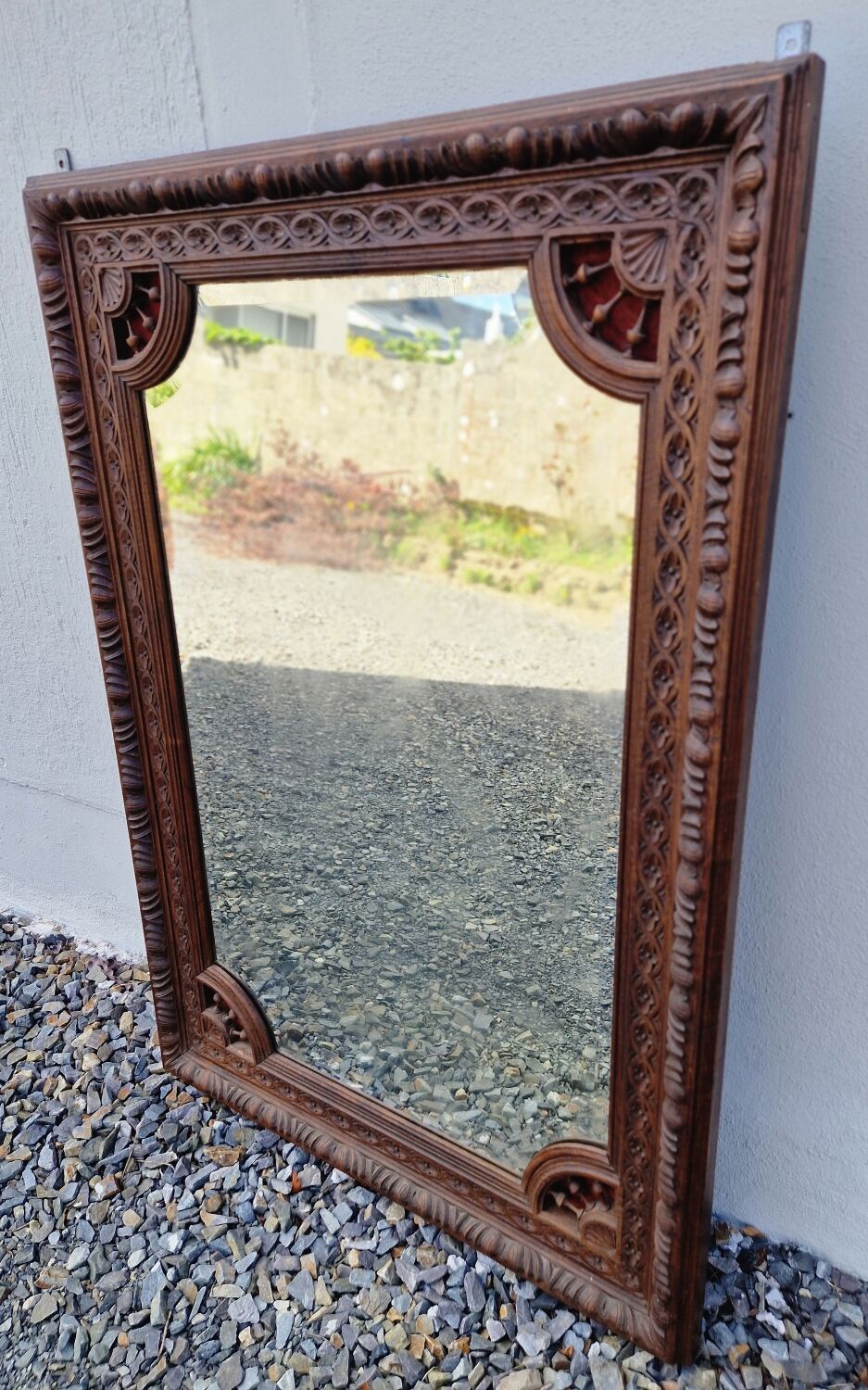 Breton trumeau wall mirror