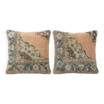 Set of 2 vintage Turkish cushion covers 61x61 cm