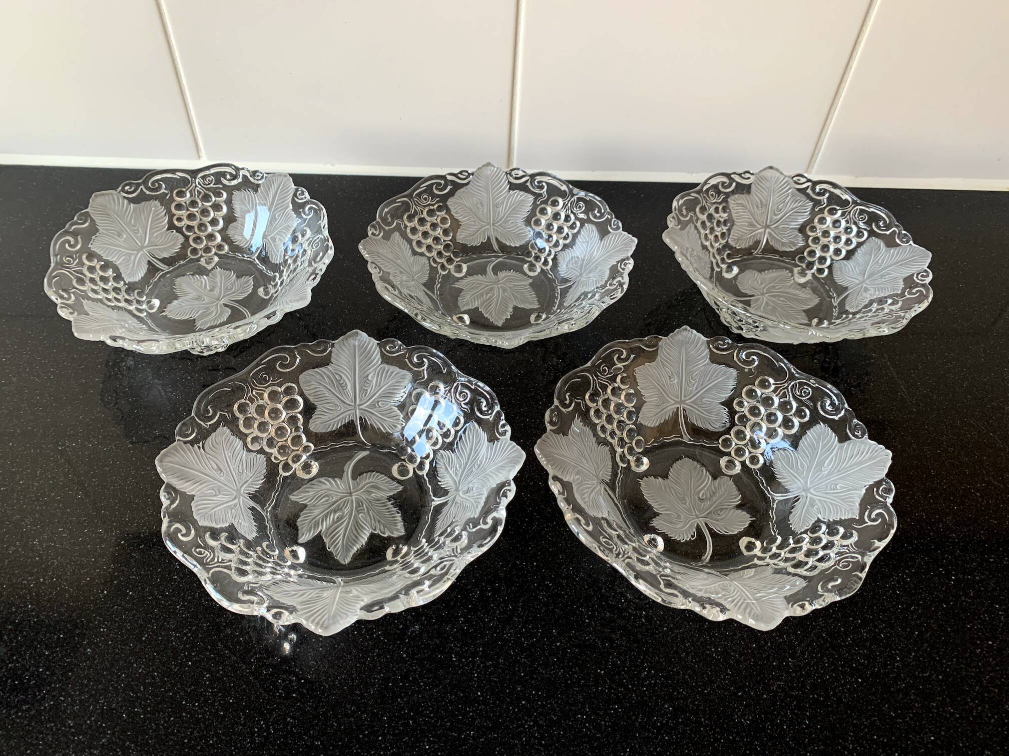 Ensemble de bols et vases en cristal / verre