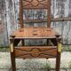 Commode scriban de marine bois laiton vintage et sa chaise