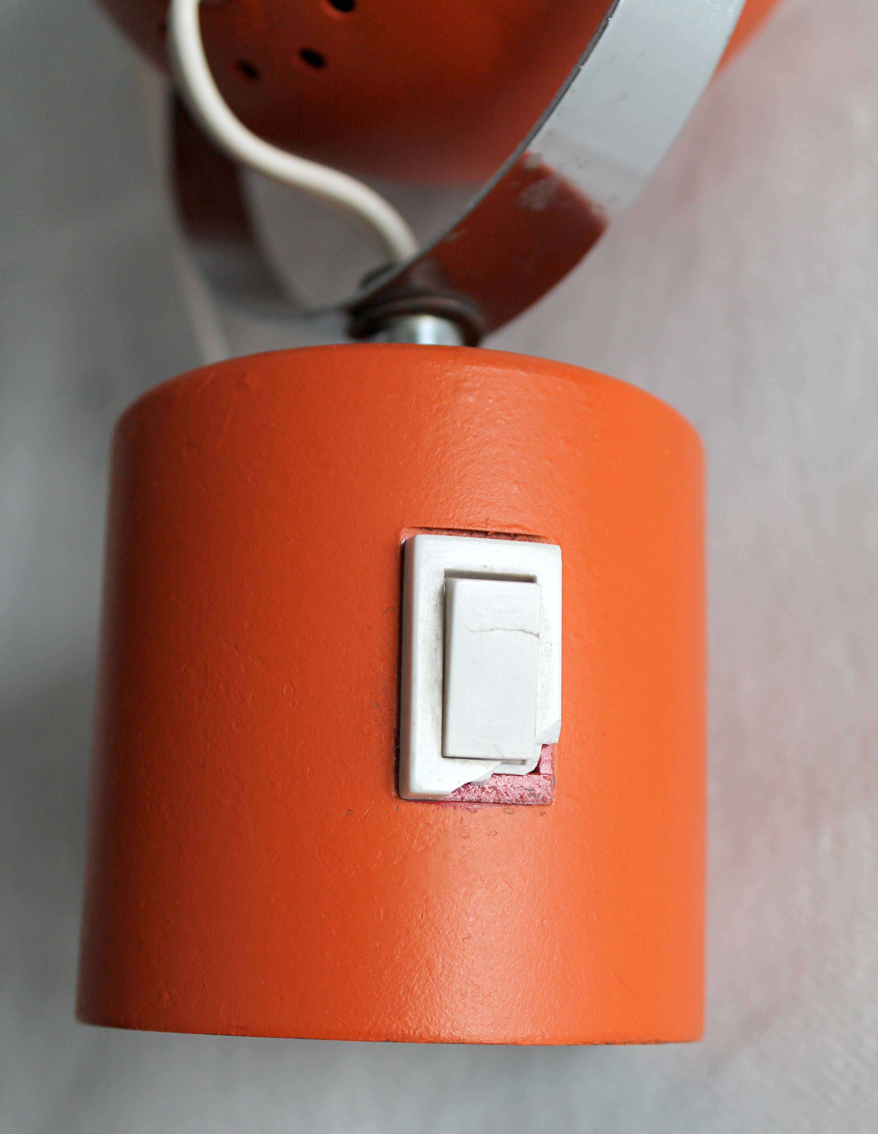 Lamp ball 70 orange metal