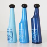 Bouteille vintage, Salvador Dali pour Rosso Antico Ltd, Italie années 1970, ensemble de trois