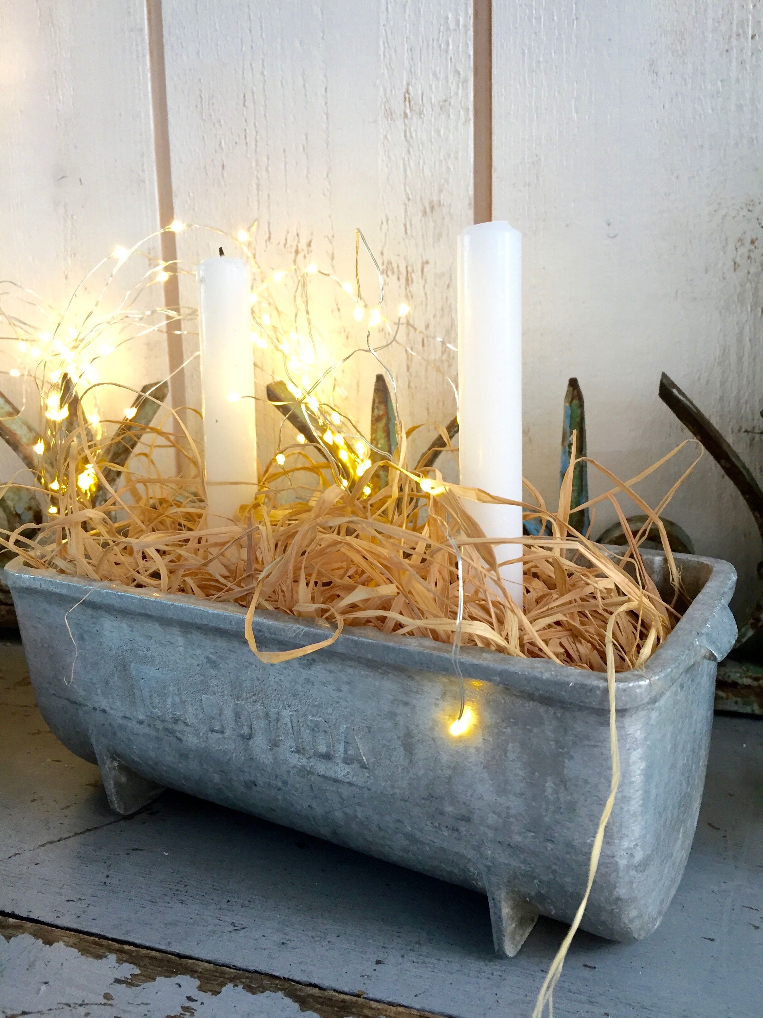 Pair of stainless steel planters