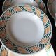 Set of 6 plates from the New Givors Earthenware Factory "Gisèle"