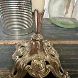 Silver metal candle holder