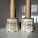 Pair table lamps, Le Klint for Palshus, Denmark, chamotte 1960s, set of 2