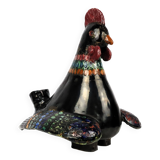 Zoomorphic ceramic vase in the style of Guidette Carbonell