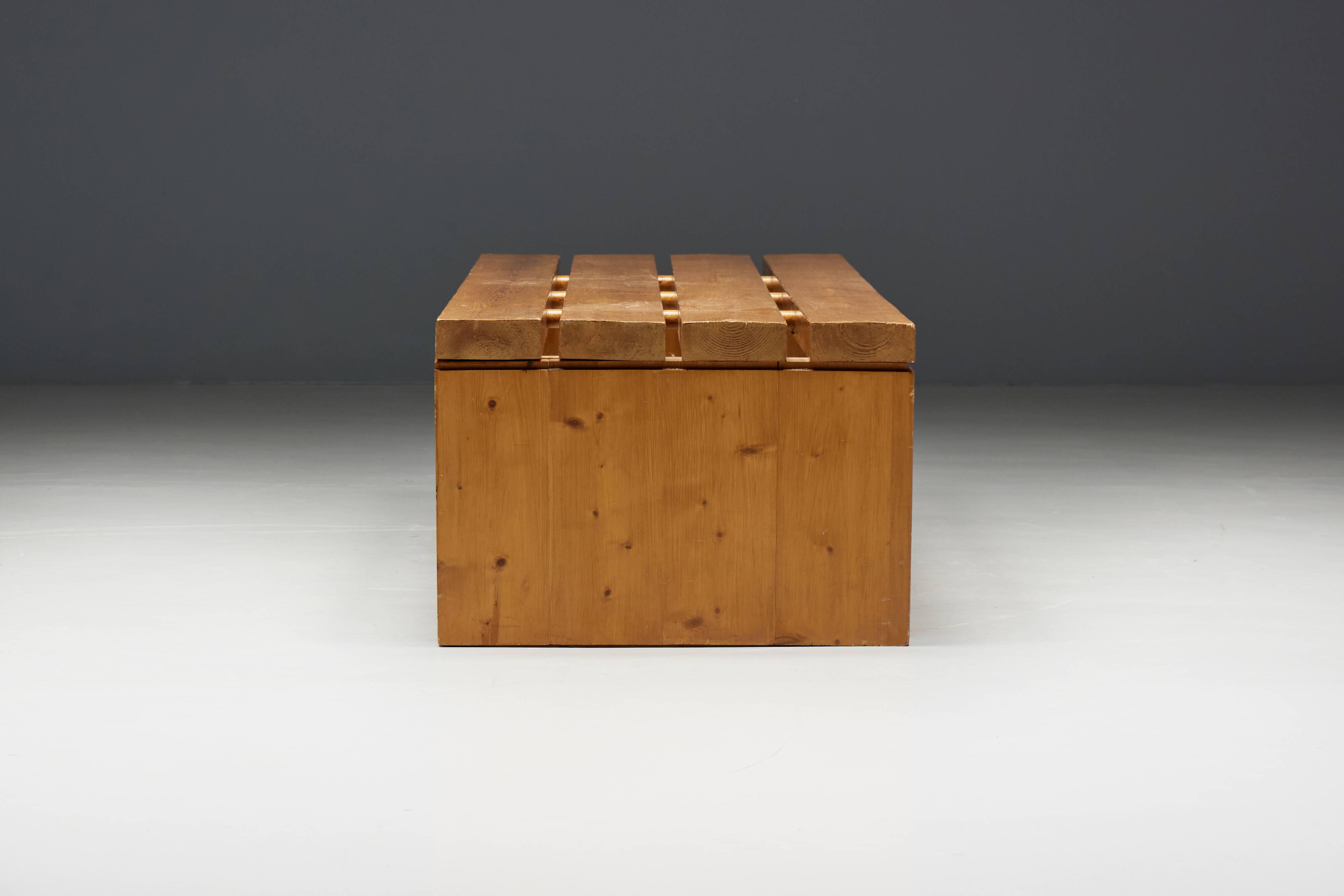 Slate Bench by Charlotte Perriand for Les Arcs, France, 1980s