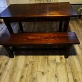 Farm table with bench