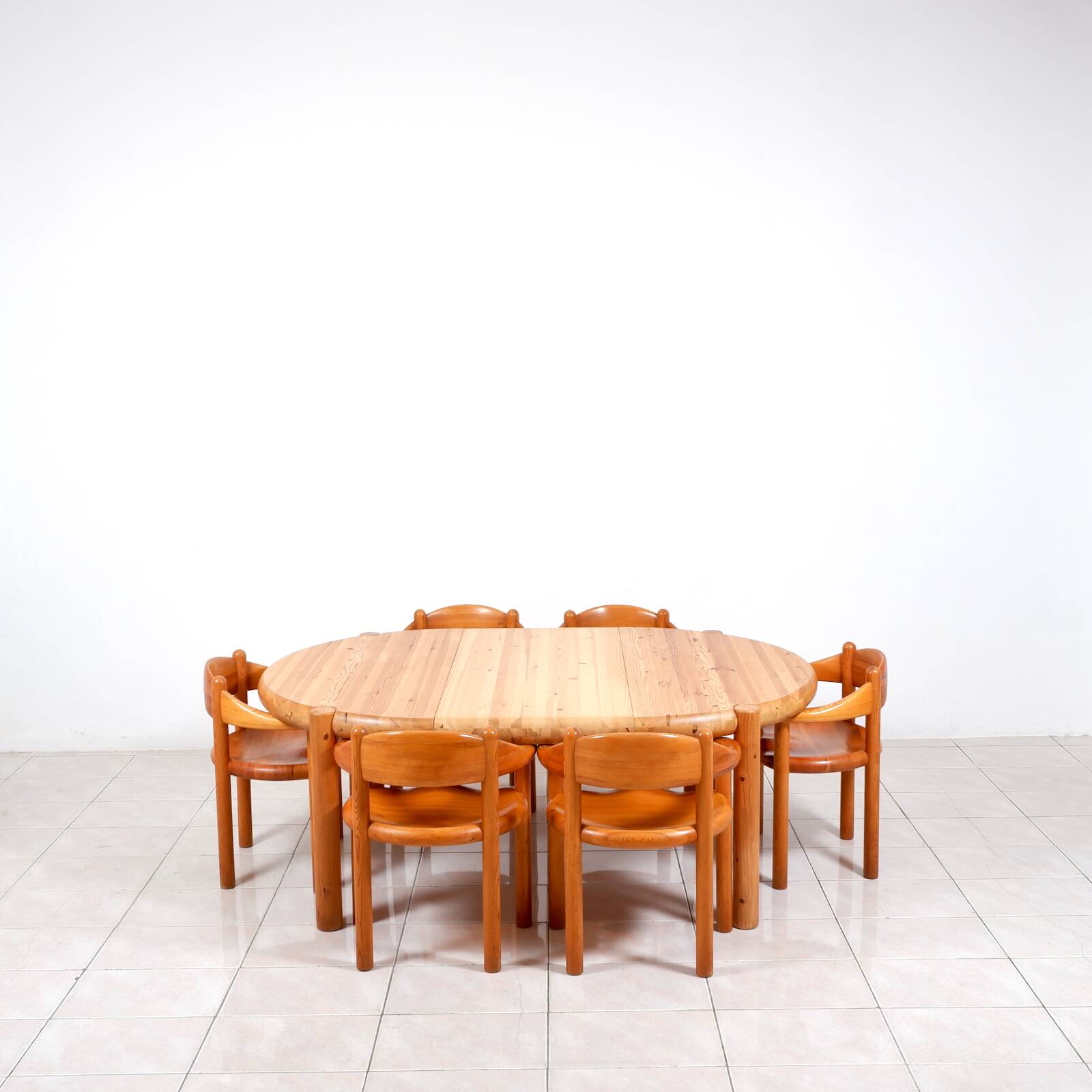 Set of 6 solid pinewood armchairs by Rainer Daumiller for Hirtshals Sawmill