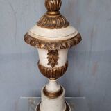 Medicis lamp carved polychrome wood ep 1940