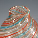 Multicoloured cane vase by Fratelli Toso, Murano, Italy, circa 1965.