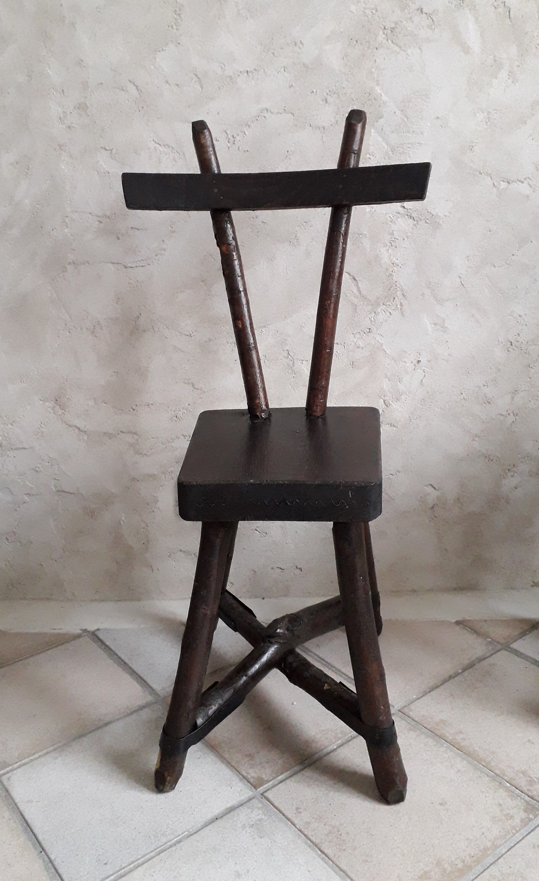 Paire de chaises brutalistes