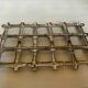 Large silver-plated bamboo trivet