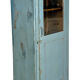 Burmese teak glass cabinet with original blue-gray patina