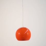 Space Age style ceiling lamp in organge plastic, 1960s