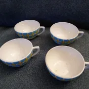 Lot de 4 tasses Trèfles d'or