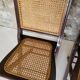 Pair of folding cane chairs