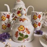 ANCAP porcelain coffee service with coffee maker and porcelain sugar bowl
