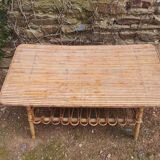 Vintage rattan coffee table